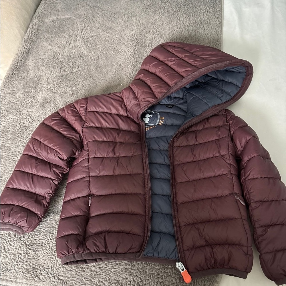 SAVE THE DUCK Brown Puffer Jacket with Hood
